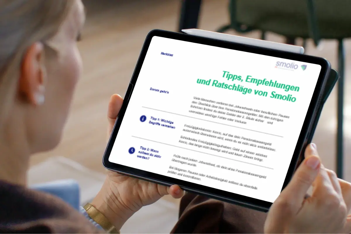 Merkblatt pensionskassengeld suchen